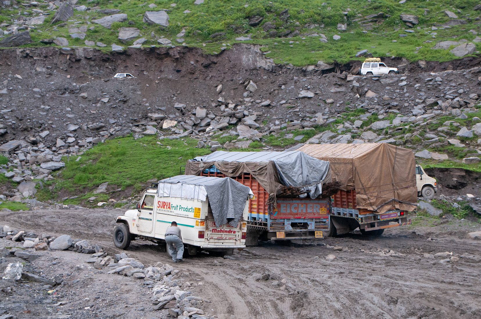 Traffic Jam at Rohtang La, India