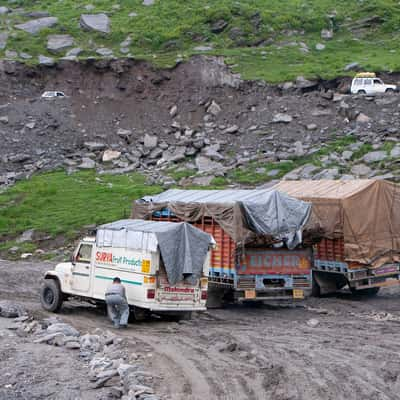 Traffic Jam at Rohtang La, India