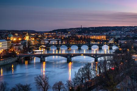 Vibrant city colors, Prague