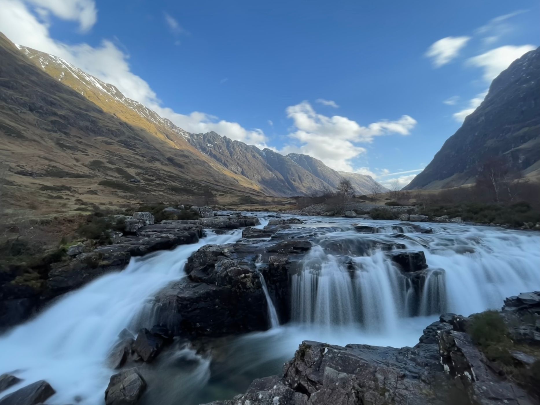 Glencoe river waterfall, United Kingdom