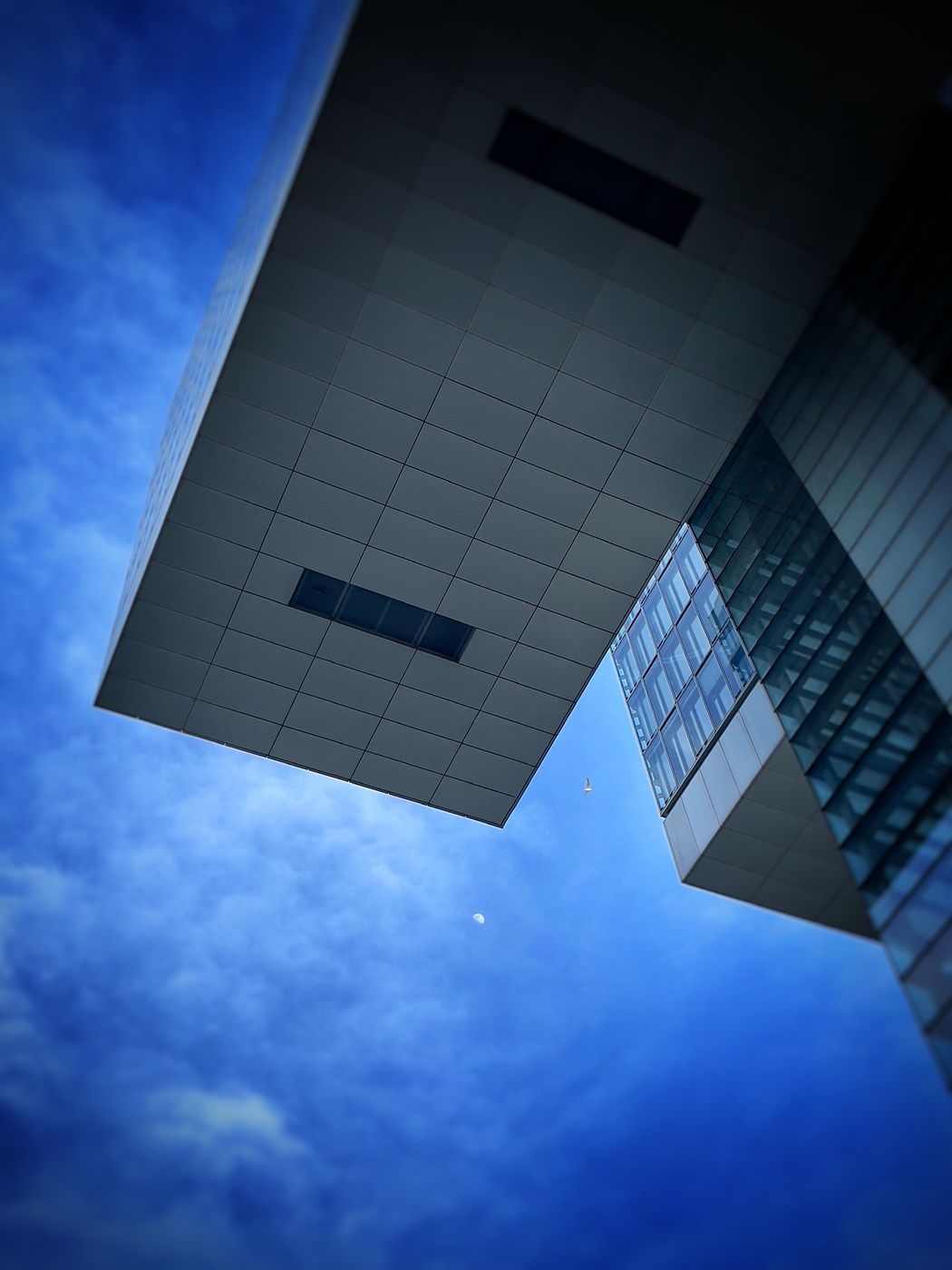 Kranhäuser from below, Cologne, Germany