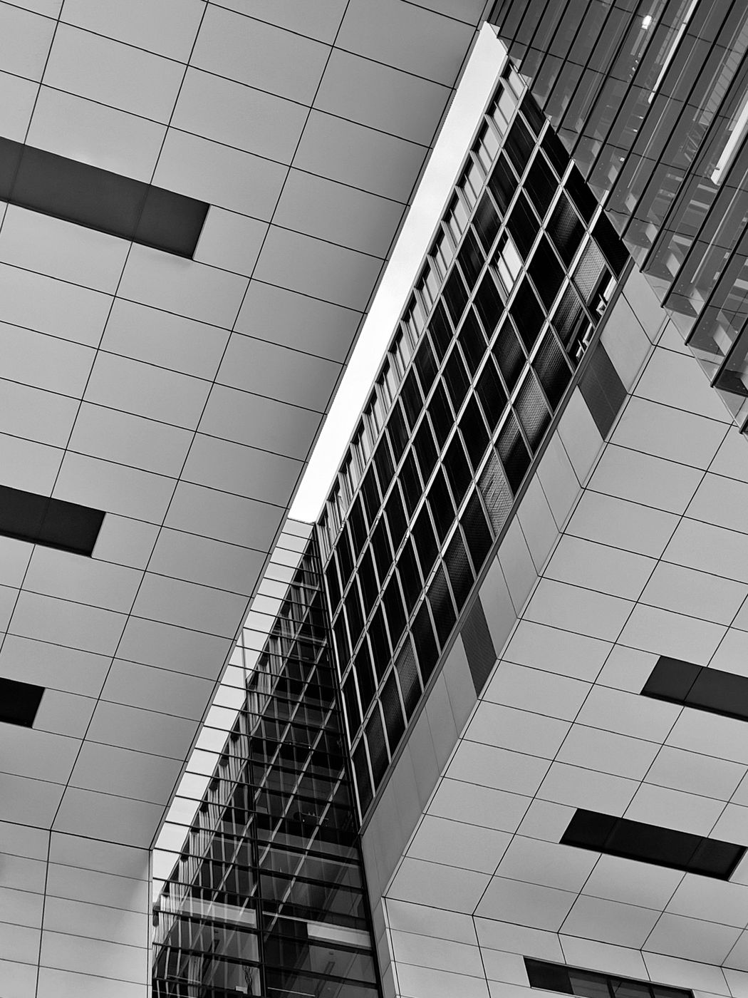 Kranhäuser from below, Cologne, Germany