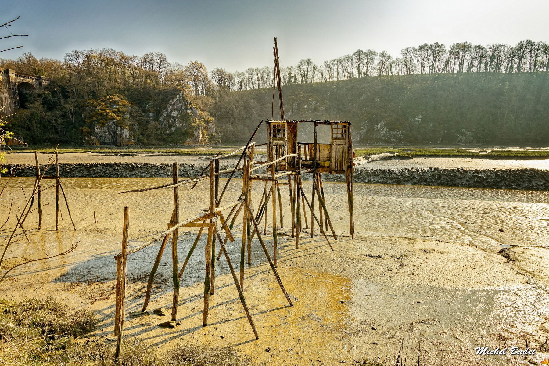 La Rance - Les cabanes à carrelets, France