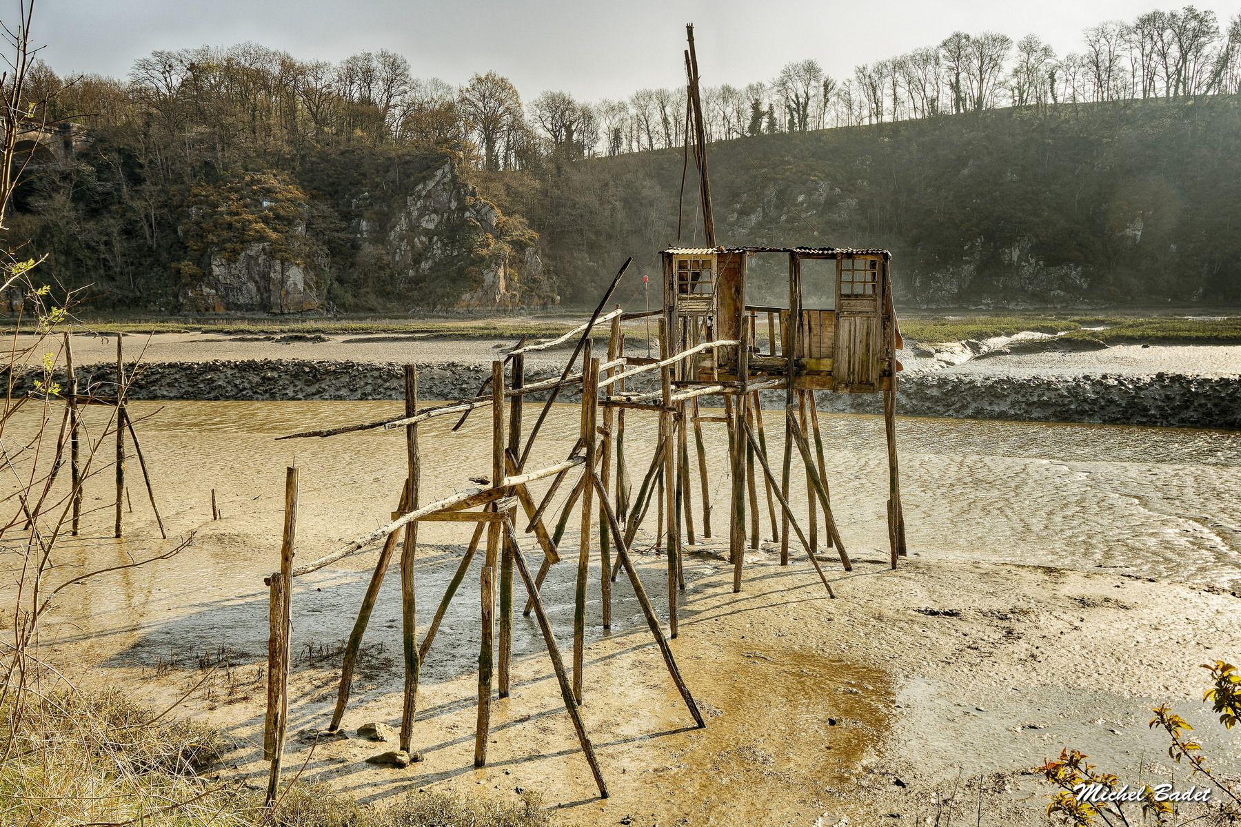 La Rance - Les cabanes à carrelets, France