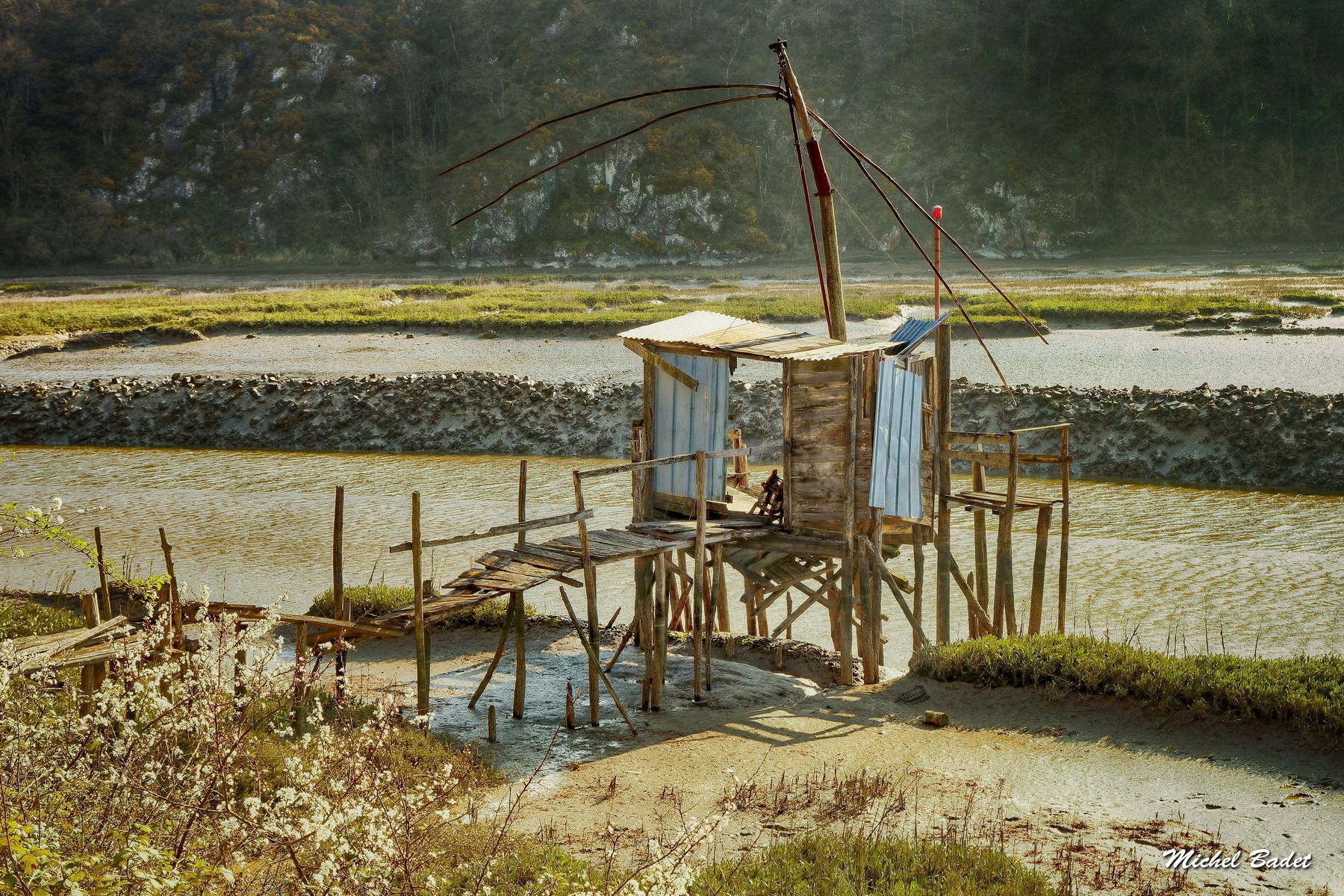 La Rance - Les cabanes à carrelets, France