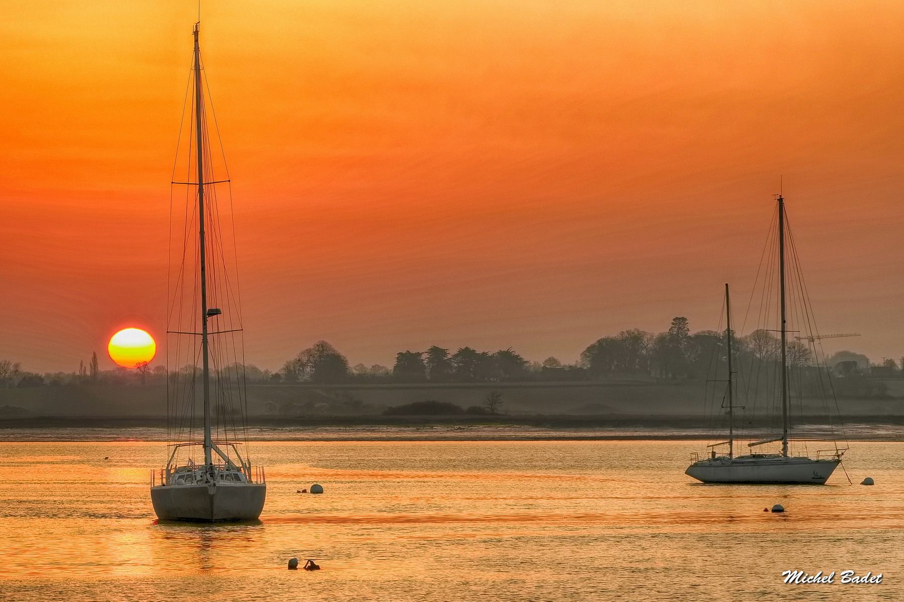 La Rance - The beach of Port Saint-Hubert, France