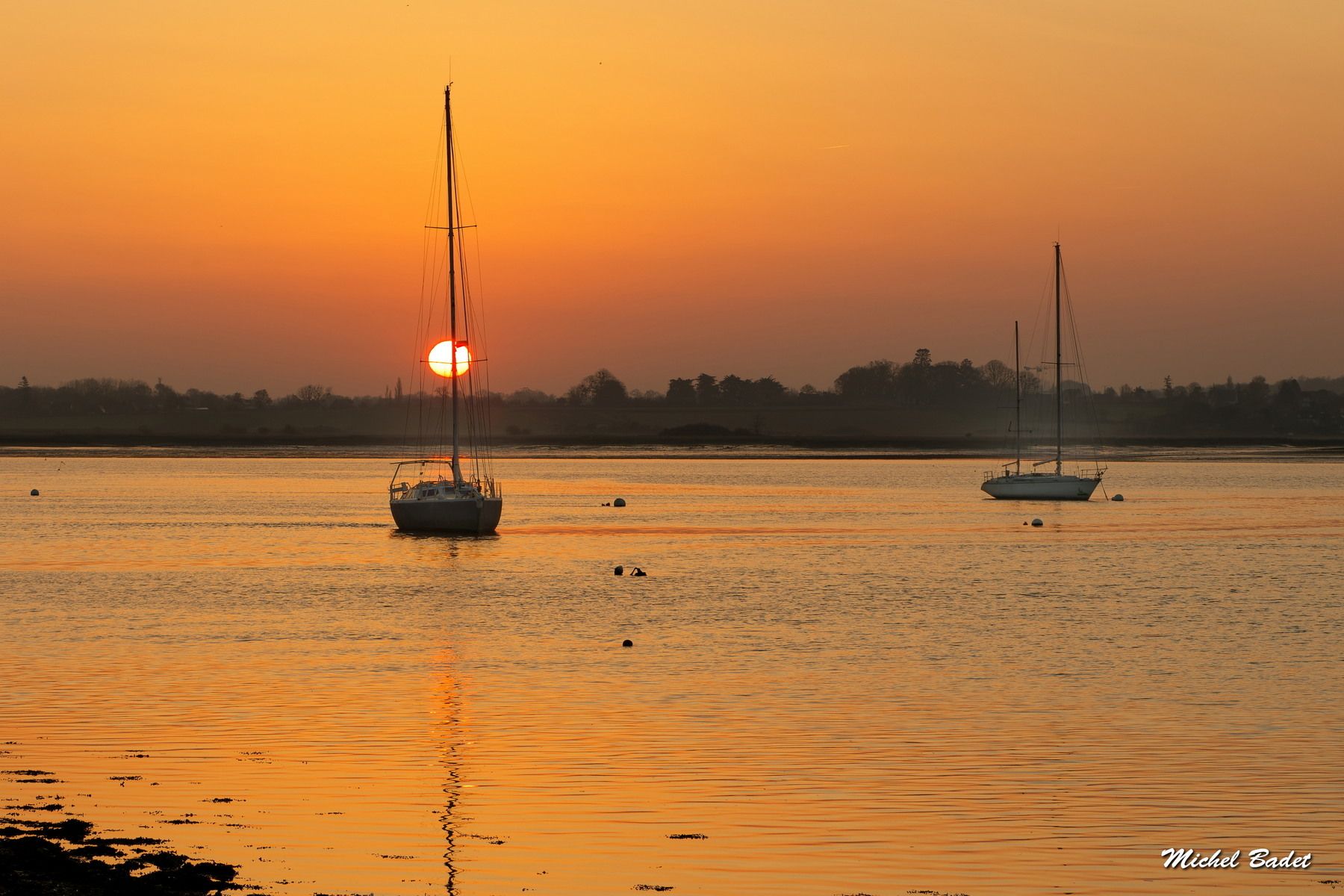 La Rance - The beach of Port Saint-Hubert, France