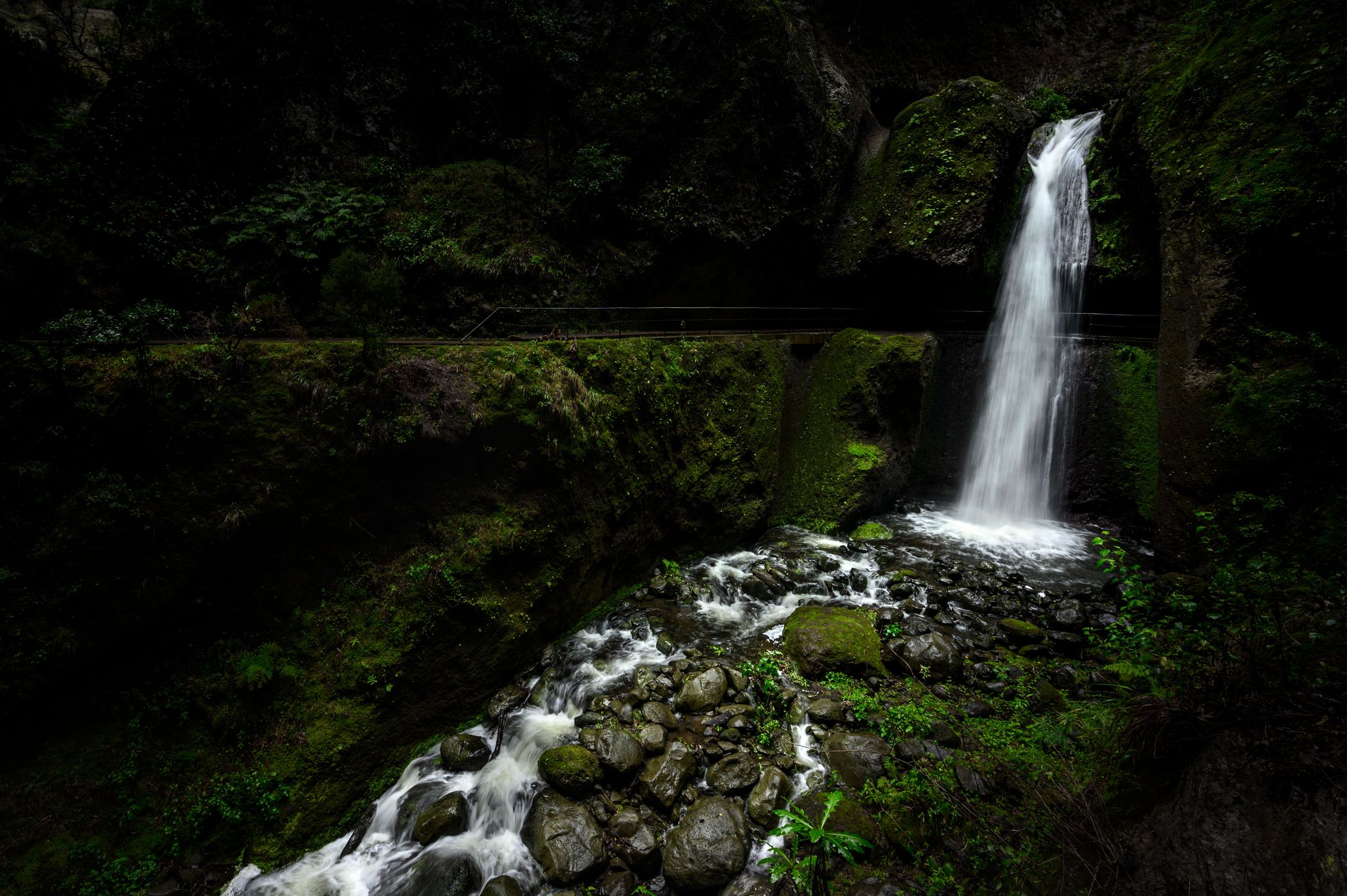 Levada Nova Waterfall, Portugal