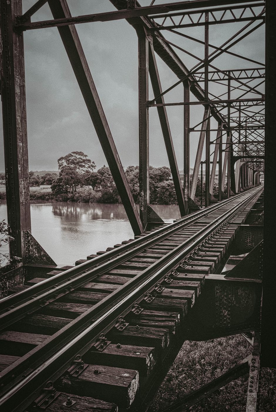 Old rail bridge, Kempsey, North Coast, NSW, Australia