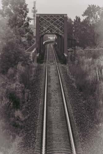 Railway bridge, east side, Kempsey, North Coast NSW