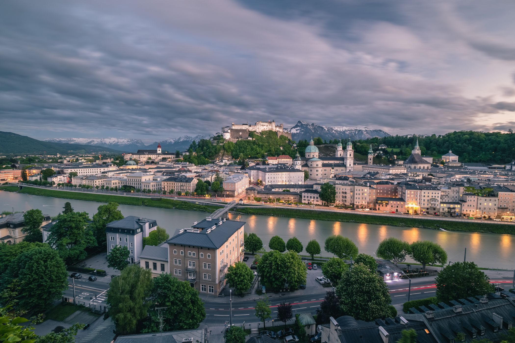 Salzburg from Kapuzinerberg, Austria