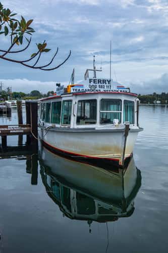 Shoal beach, tea gardens river, Nelson bay,