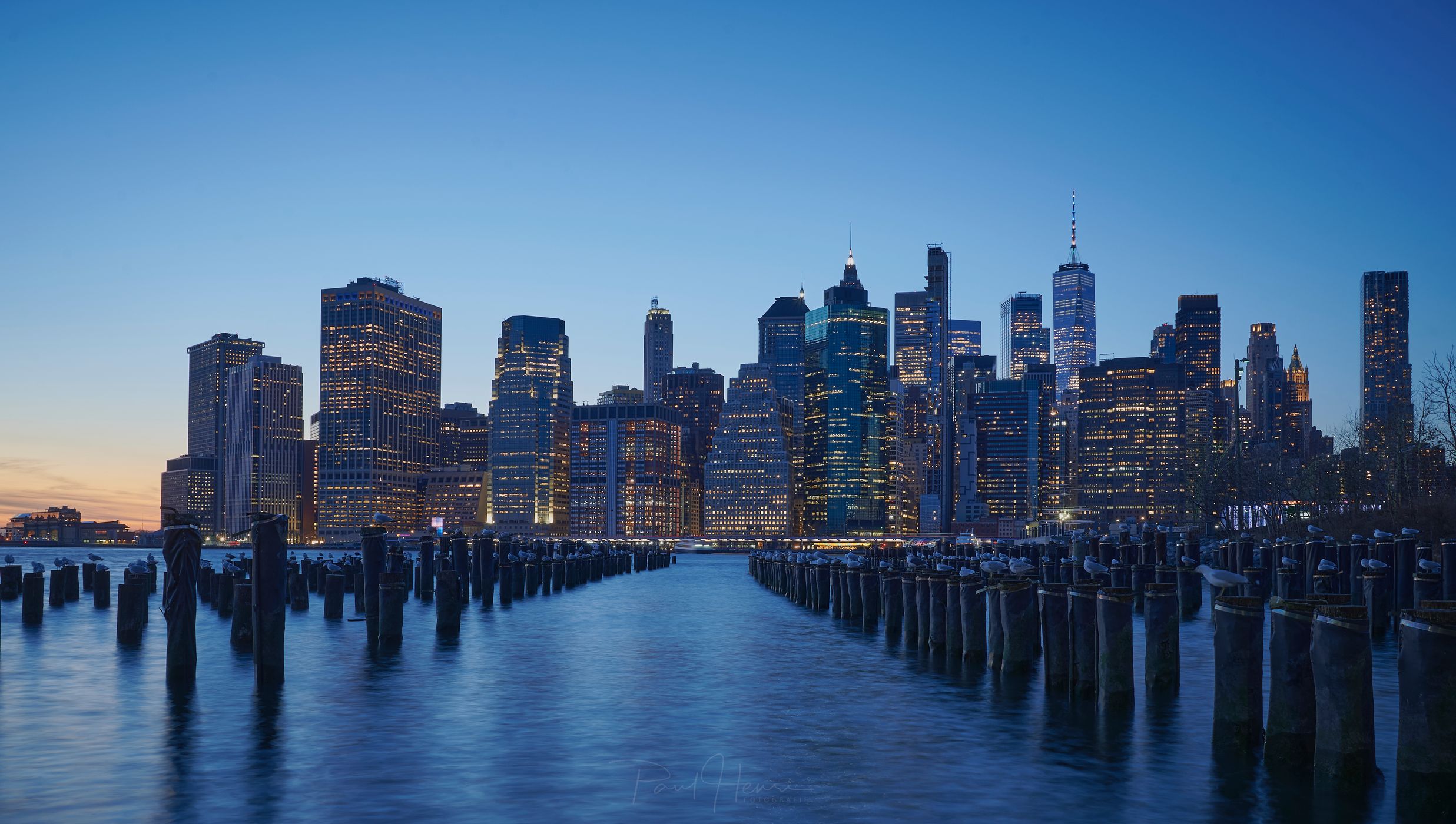 New York City Skyline from Pier 1, Brooklyn, USA