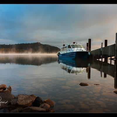 Overland Ferry at Lake St Clair, Australia