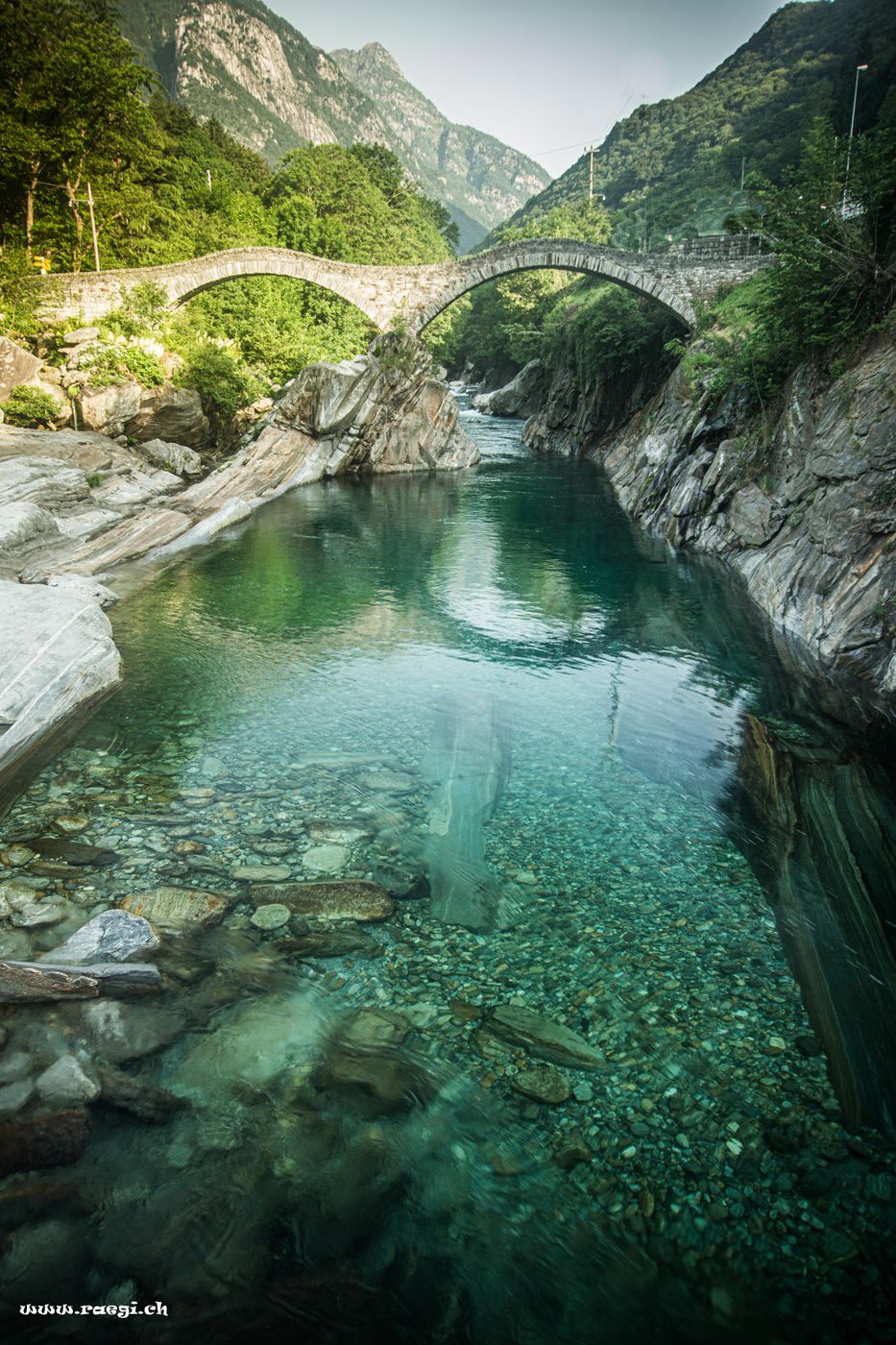 Verzasca with Church Maria degli Angeli, Switzerland