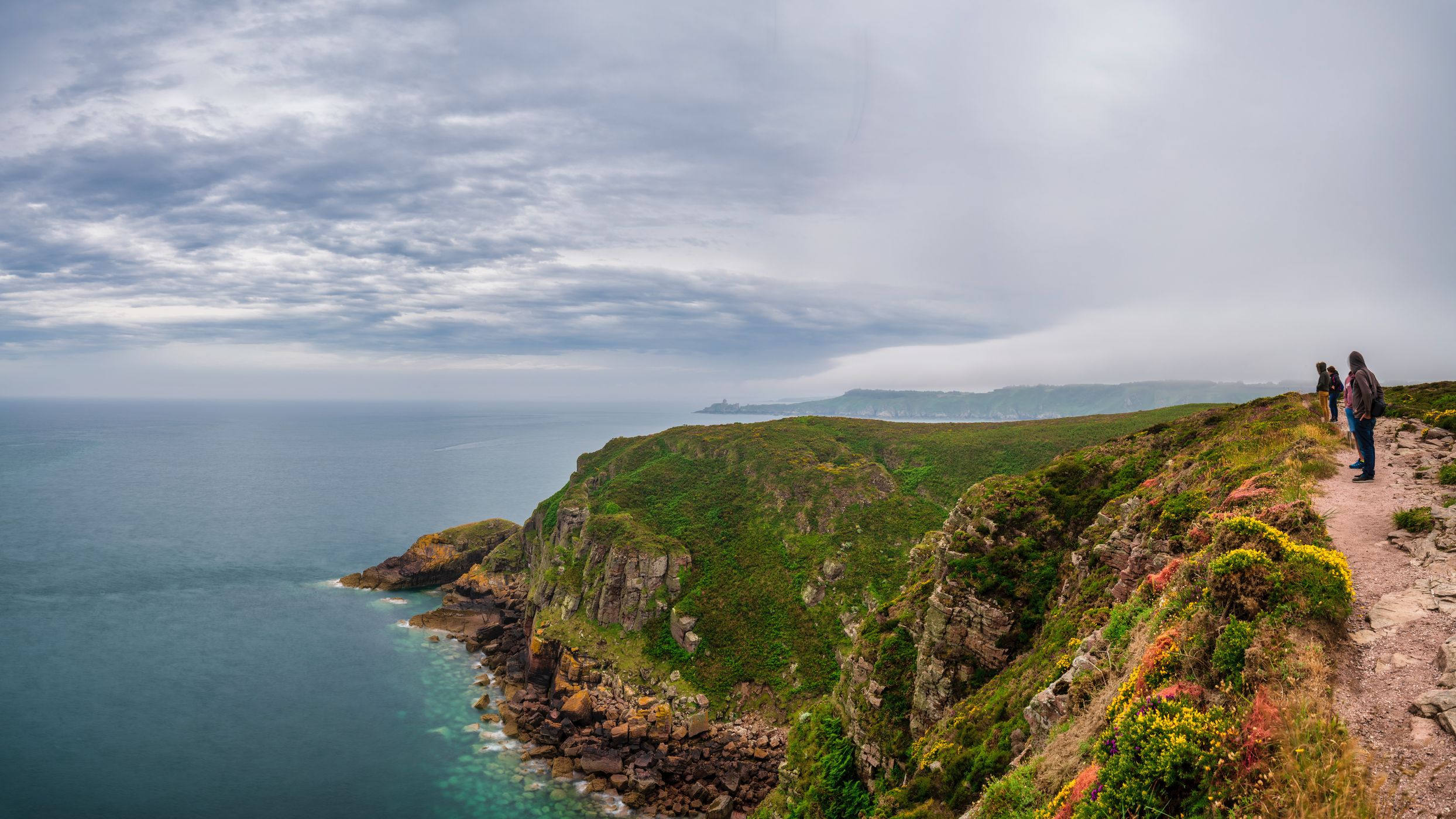 View on the headland of Fort La Latte from Cap Fréhel, France