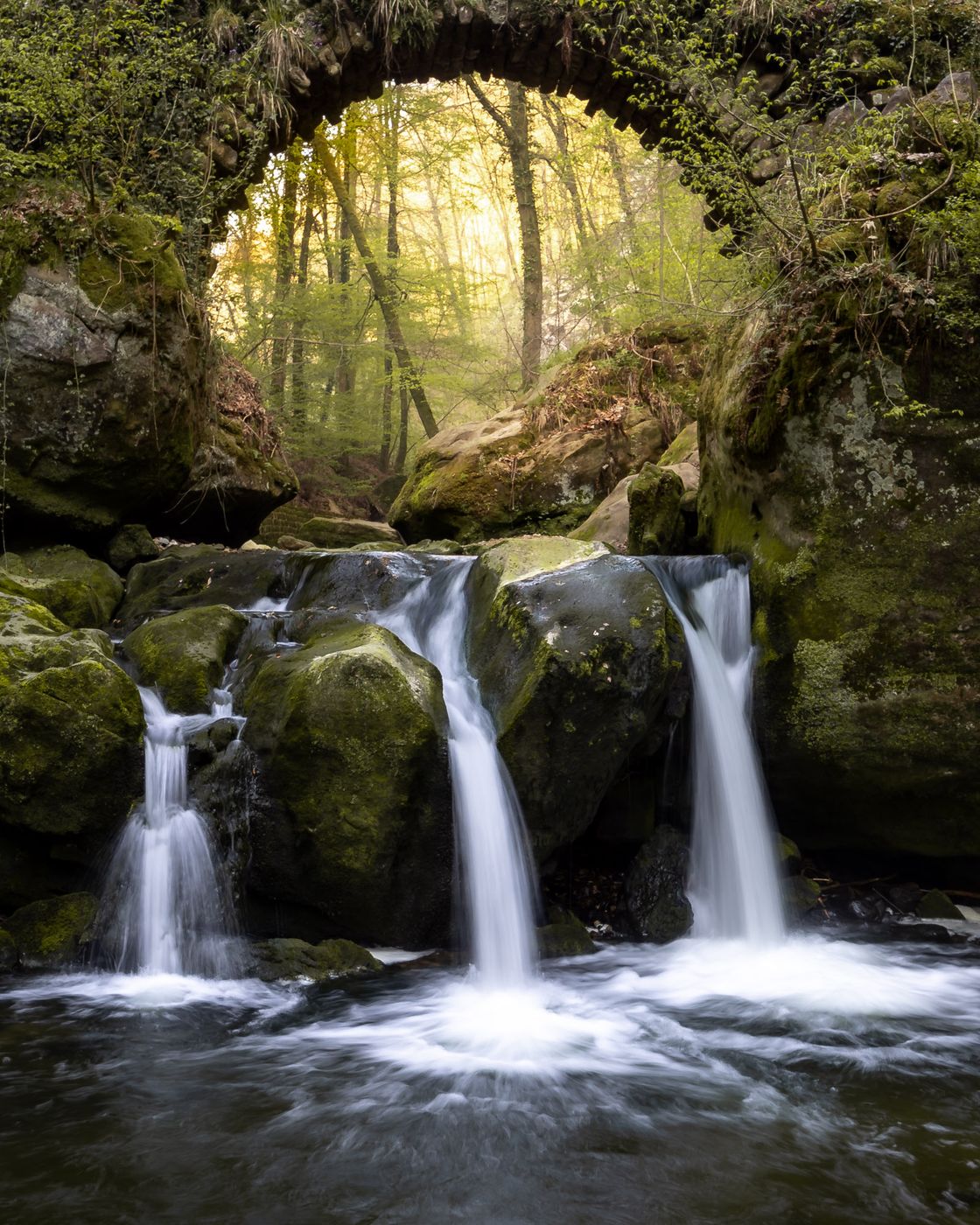 Classic View of Schiessentümpel Cascade, Luxembourg