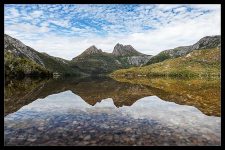 Cradle Mountain reflections in Dove Lake