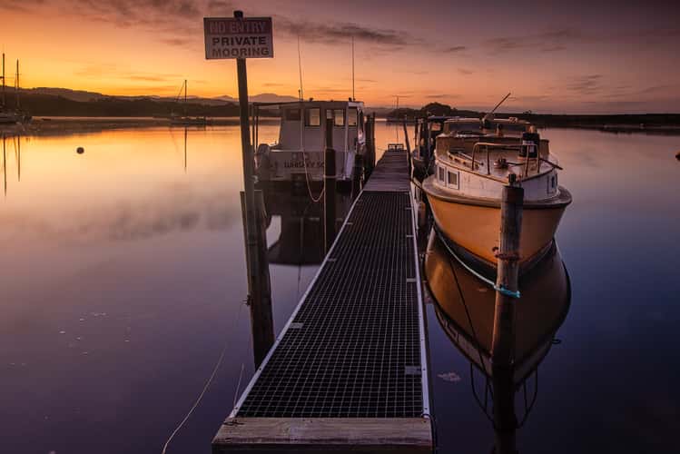 Jetty Sunrise Morse Bay, Strahan, Tasmania