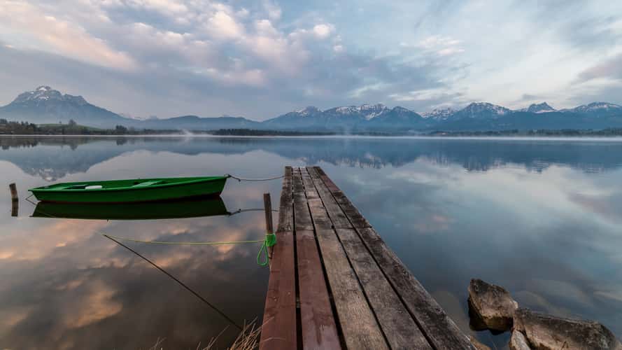 Wooden Walkways at Lake Hopfensee