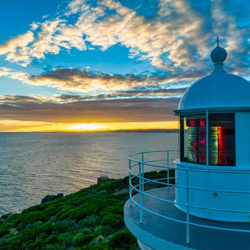 Lighthouse Light sunrise, Mersey Bluff Lighthouse, Tasmania, Australia