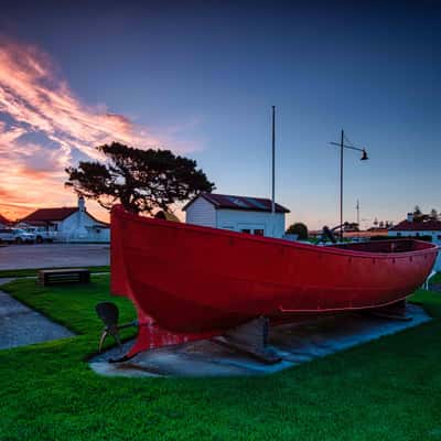 Metal boat Low Head Pilot Station, Low Head, Tasmania, Australia