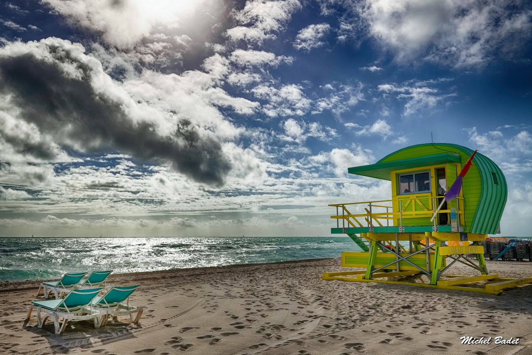 Miami Beach - South Beach - Lifeguard posts, USA