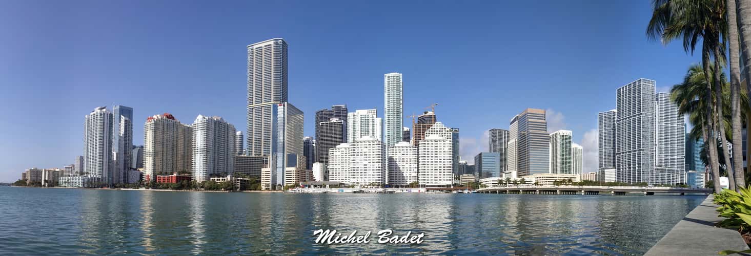Miami skyline from Brickell Key Park