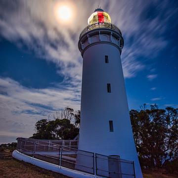 Moon set Table Cape Lighthouse, Tasmania, Australia