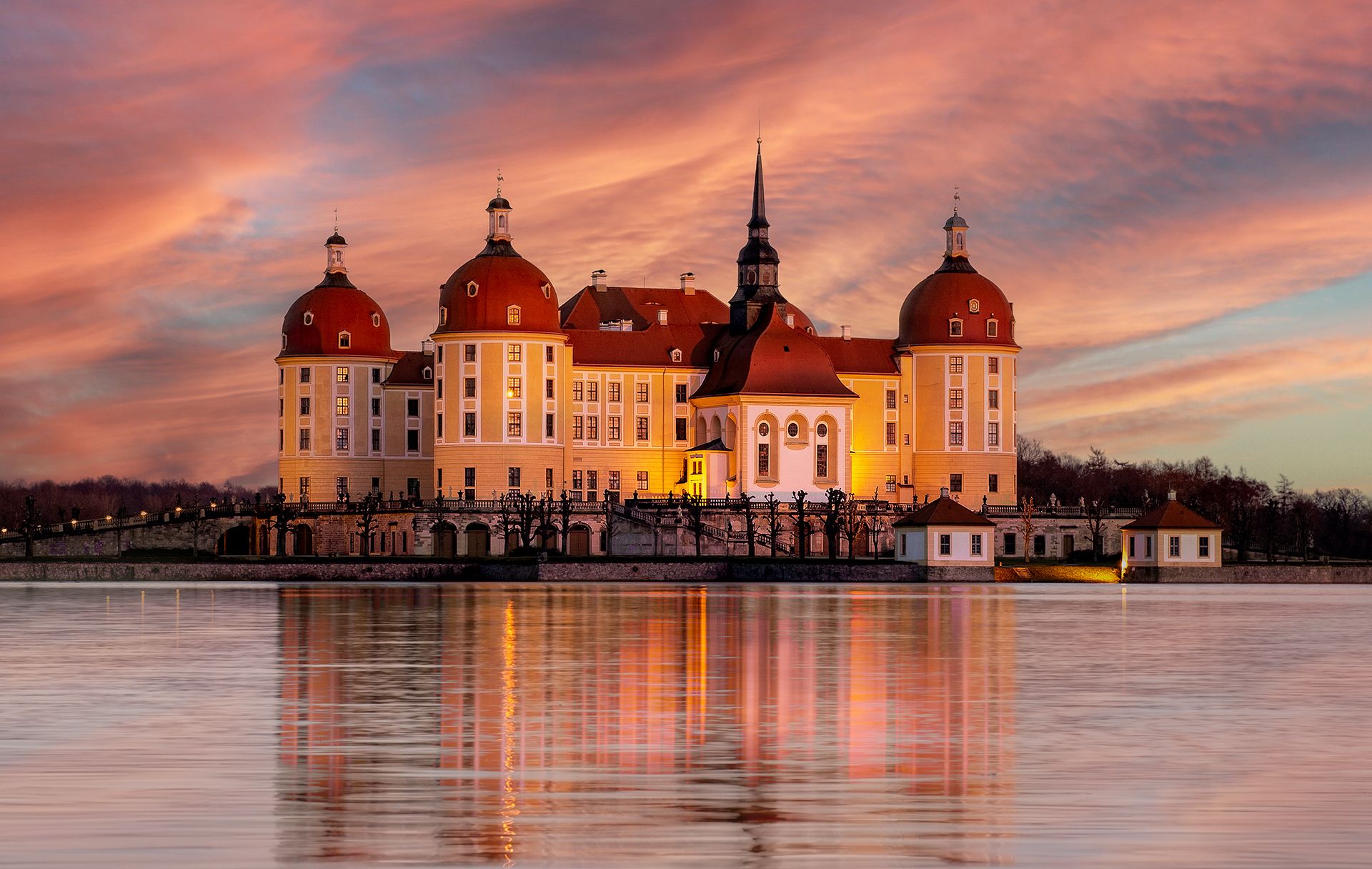 Rear View of Moritzburg Castle, Germany