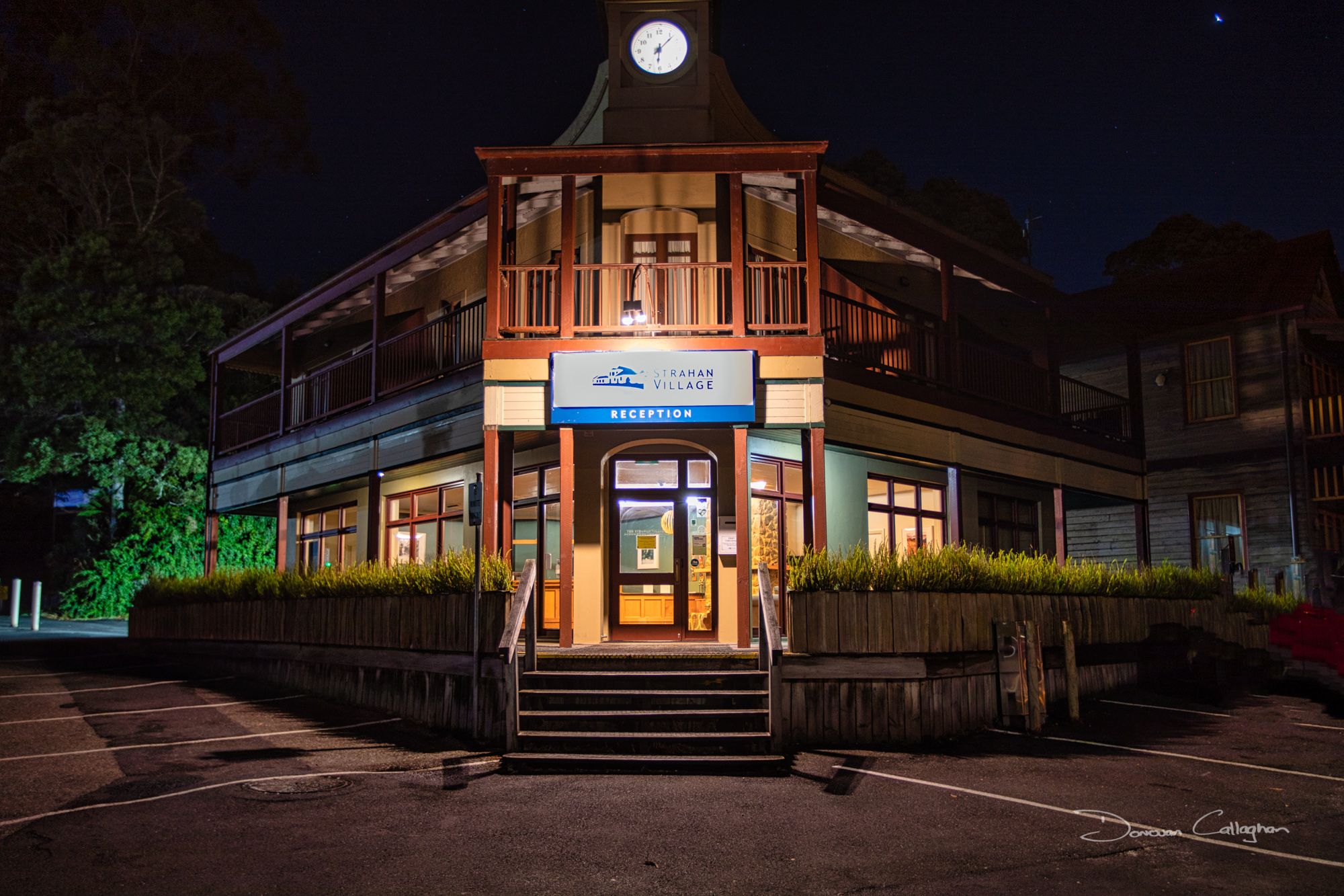 Old building Strahan Village Reception, Tasmania, Australia