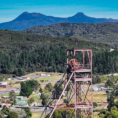 Poppet Head and Mountains, Zeehan, Tasmania, Australia