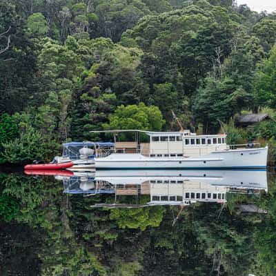 River crossing Pleman River, Corinna, Tasmania, Australia