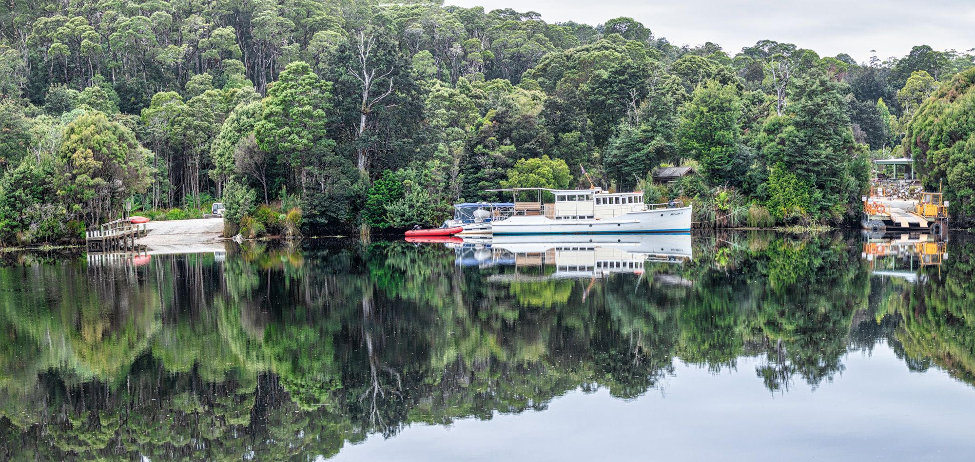 River crossing Pleman River, Corinna, Tasmania, Australia