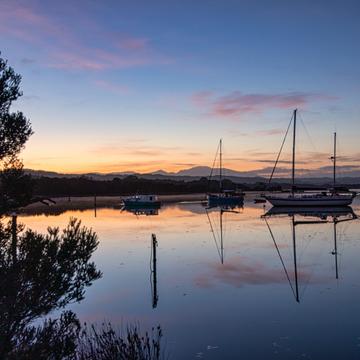 Sailing Boats, Morse Bay, Strahan, Tasmania, Australia
