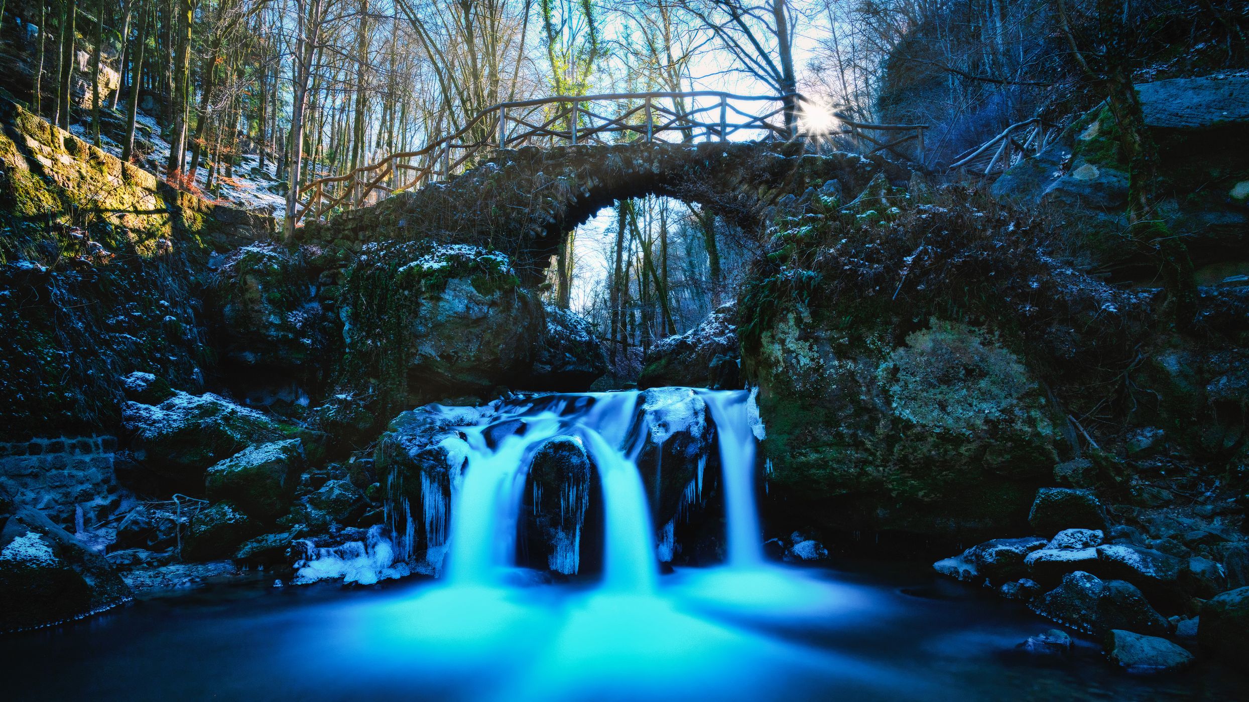 Classic View of Schiessentümpel Cascade, Luxembourg