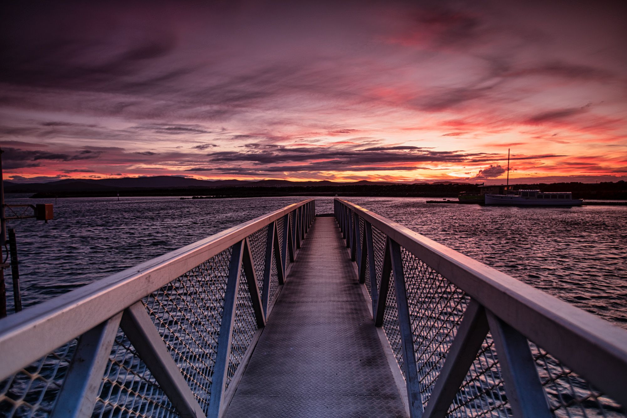 Sunset Boat Ramp Low Head pilot statiuon, Tasmania, Australia