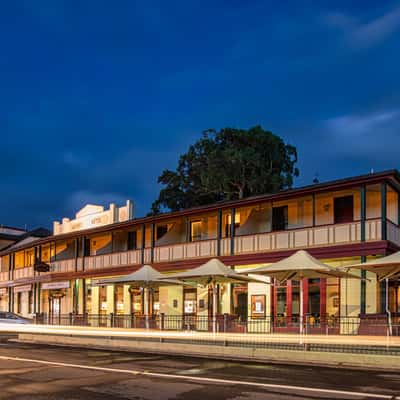 The Historical main street Strahan, Tasmania, Australia