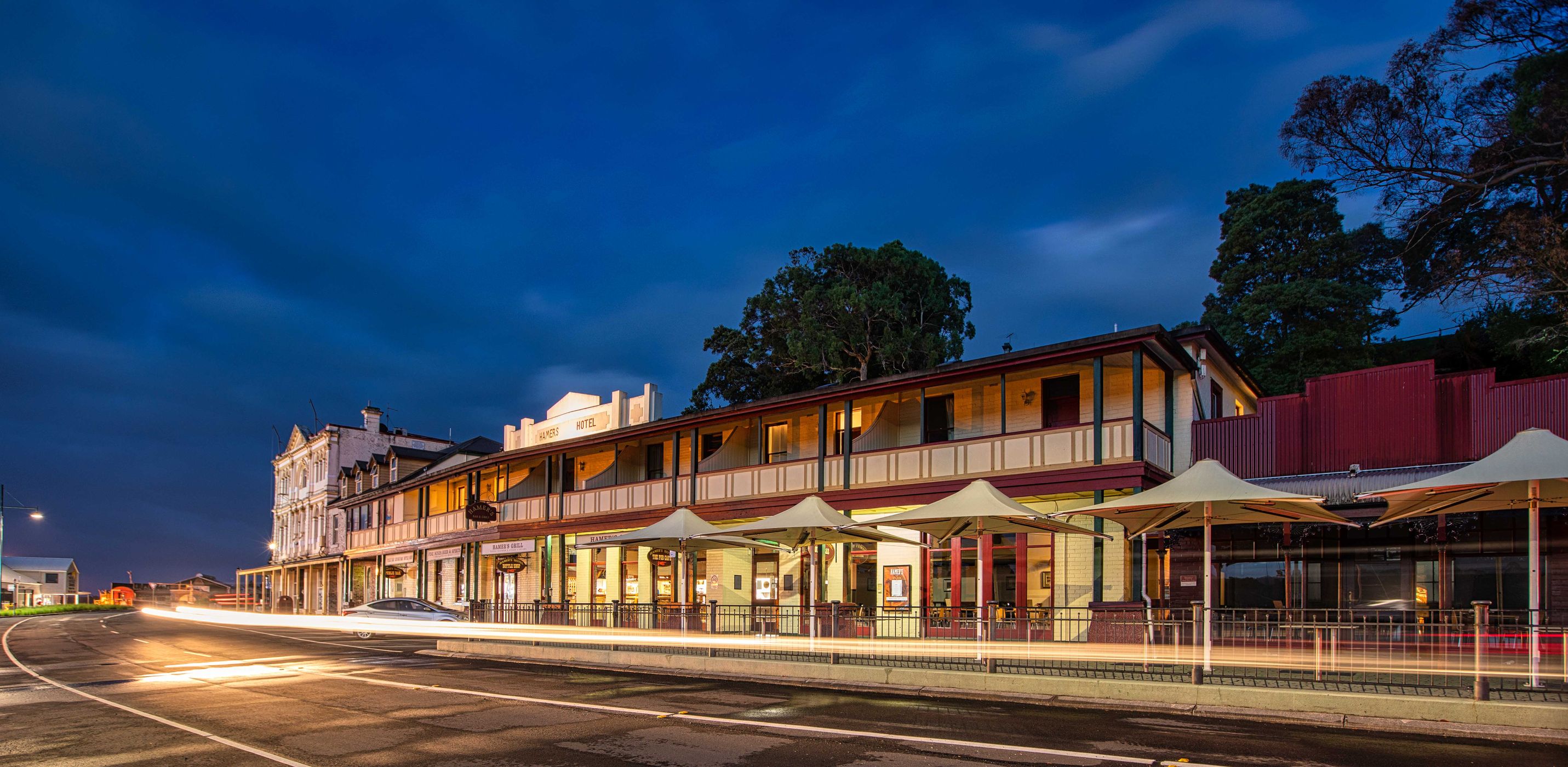 The Historical main street Strahan, Tasmania, Australia