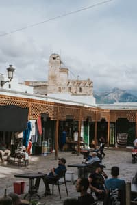The view of Kasaba from café in old medina of tetouan