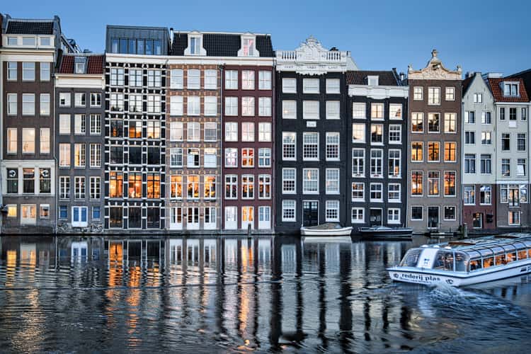Traditional Dutch Houses at Central Station, Amsterdam