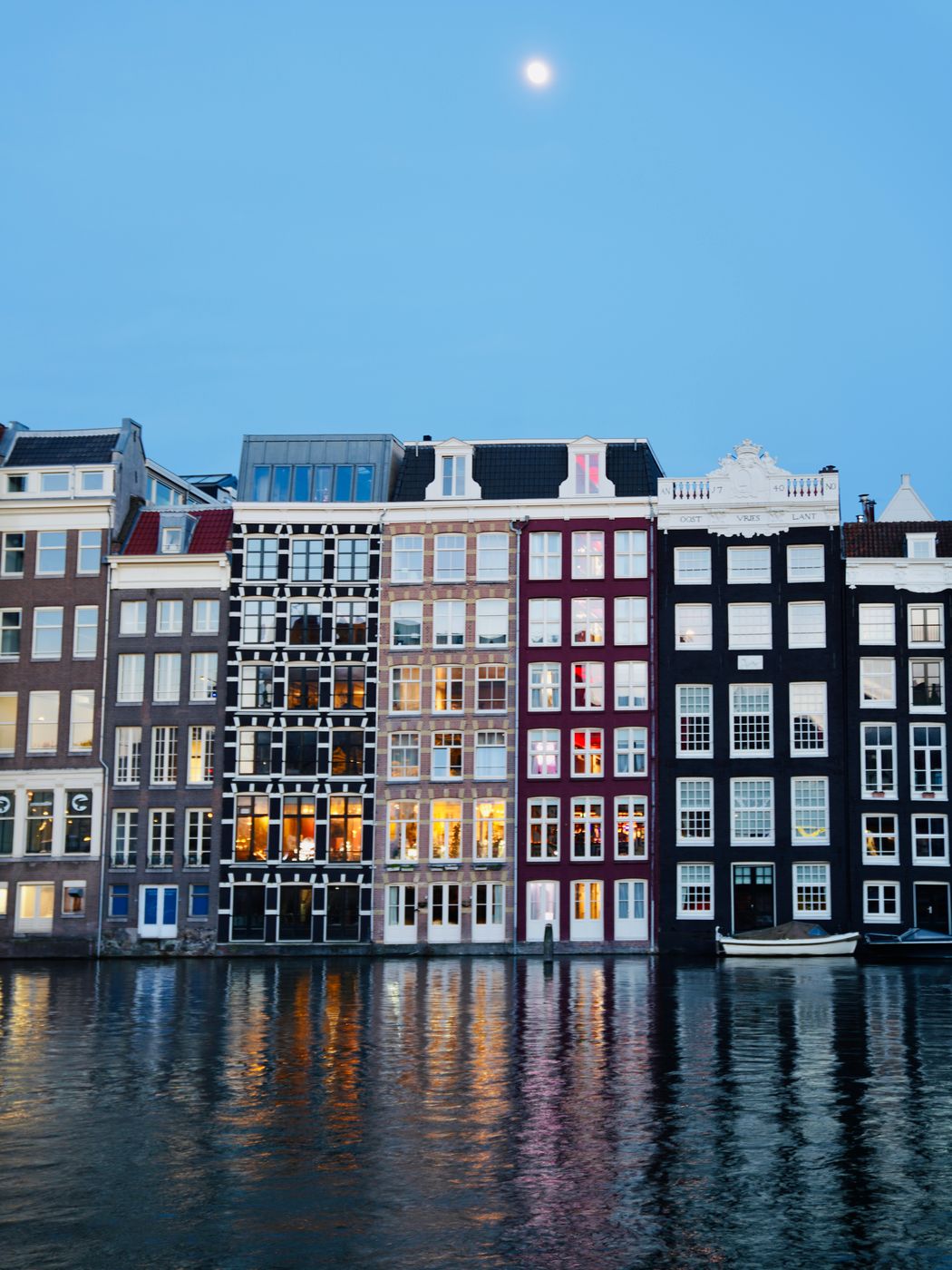 Traditional Dutch Houses at Central Station, Amsterdam, Netherlands