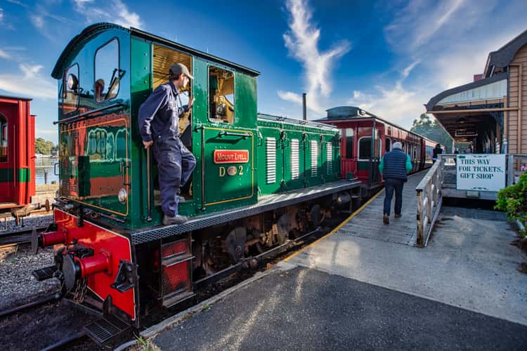 Train at Regatta Point Station, Strahan, Tasmania