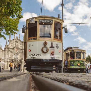Tram Stop Carmo in Porto, Portugal