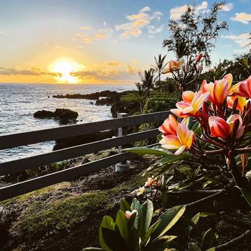 Waianapanapa State Park Sunset Maui Hawaii, USA
