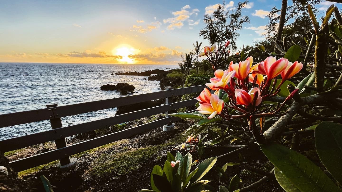 Waianapanapa State Park Sunset Maui Hawaii, USA