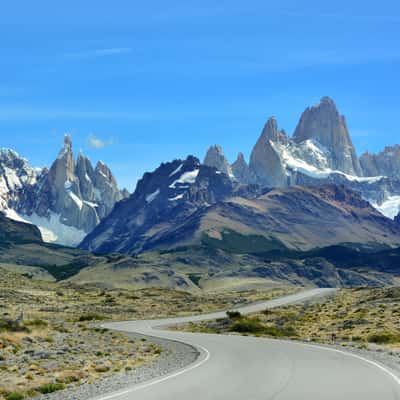 Arriving at El Chalten, Argentina