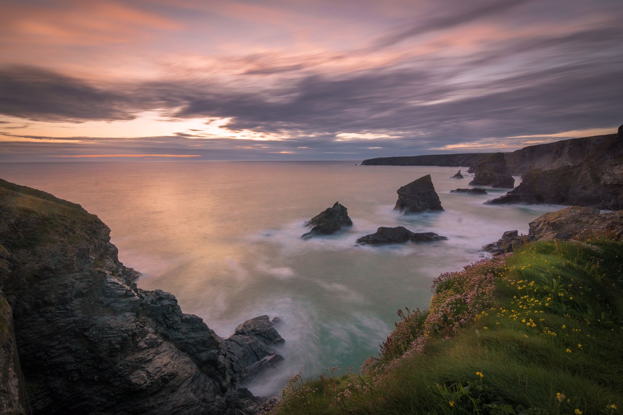 Bedruthan Steps Beach , Cornwall, United Kingdom