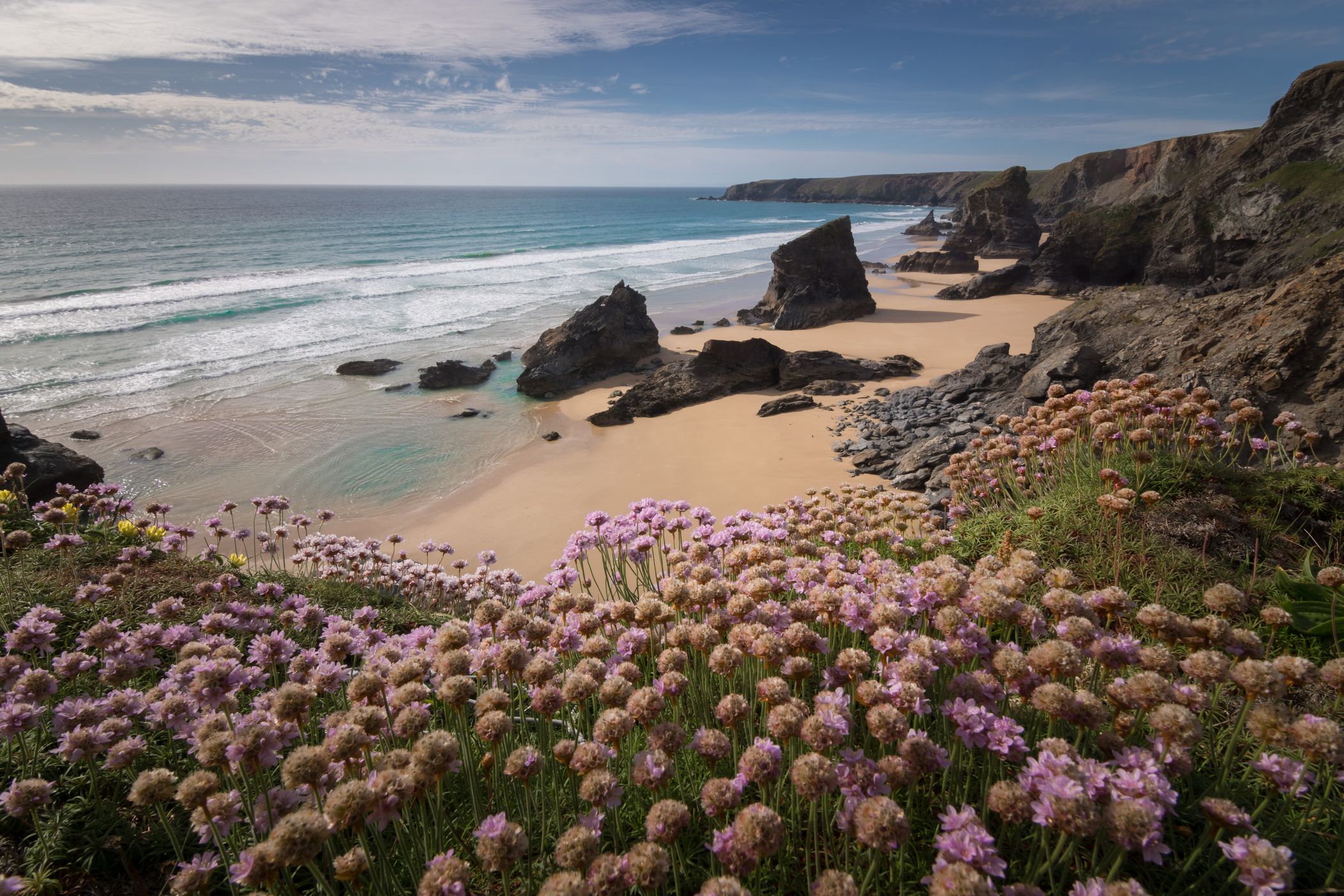Bedruthan Steps Beach , Cornwall, United Kingdom