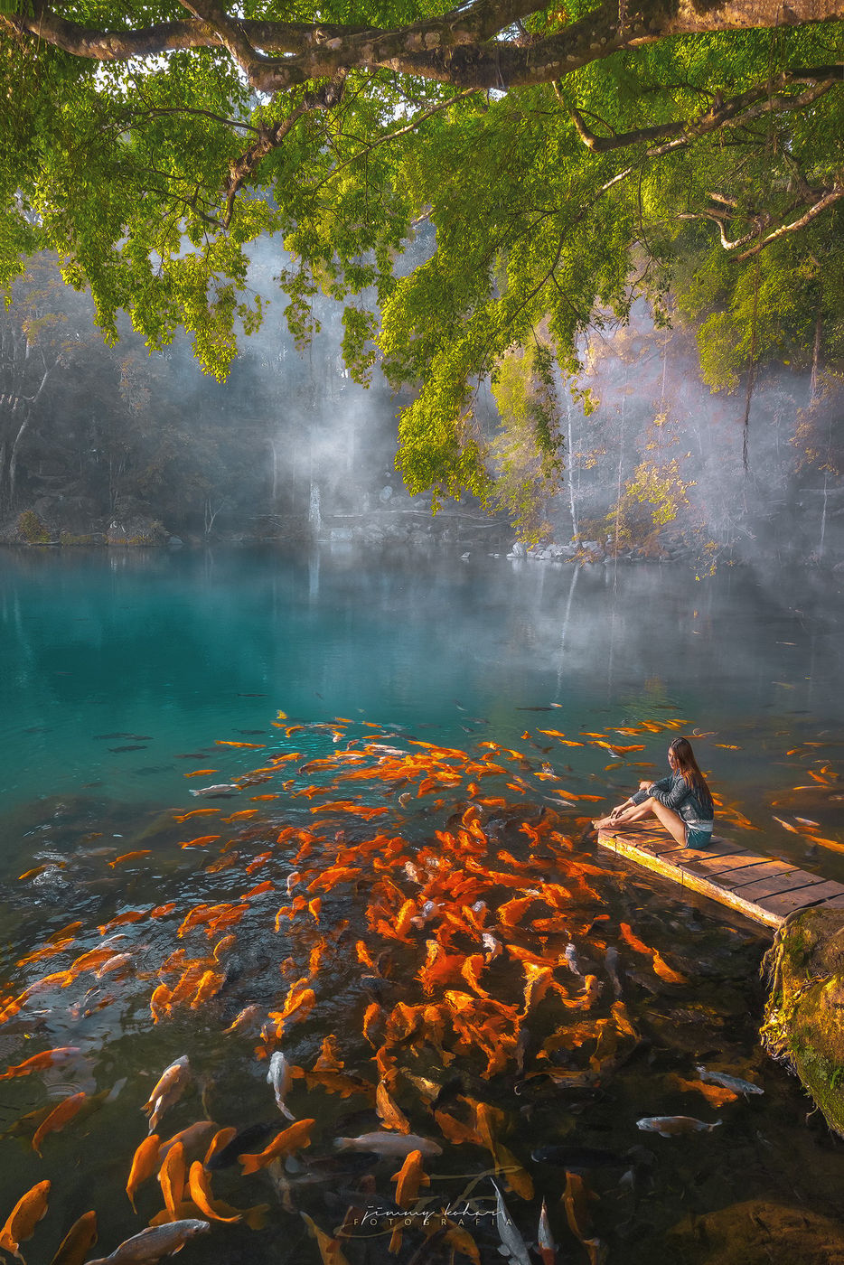 Blue Lagoon of Situ Cicerem, Indonesia